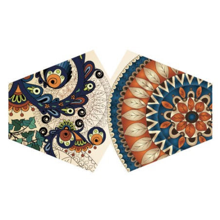 3x Ochranné Rúška na Tvár- Zlaté Listy (Dospelý)