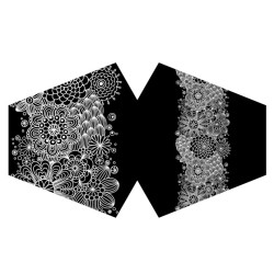 3x Ochranné Rúška na Tvár- Čierna Elegancia (Dospelý)