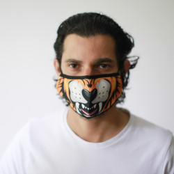 3x Ochranné Rúška na Tvár- Tiger (Dospelý)