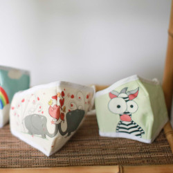 3x Ochranné Rúška na Tvár- Šialená Zebra (Detské)