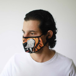3x Ochranné Rúška na Tvár- Tiger (Detské)
