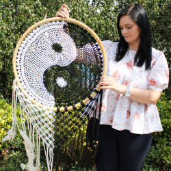 Lapač Snov Bali - Extra veľký Yin Yang 50 cm