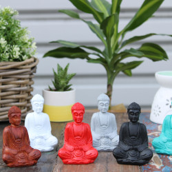 6x Matný Mini Budha (Rôzne Farby)