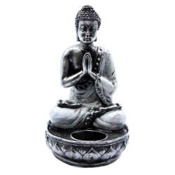 Buddha Svietnik - Biely - Stredný