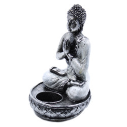 Buddha Svietnik - Biely - Stredný