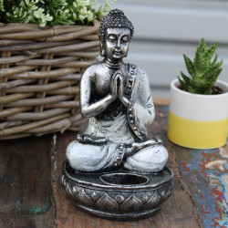Buddha Svietnik - Biely - Stredný