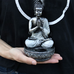 Buddha Svietnik - Biely - Stredný
