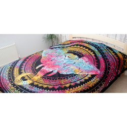 Dvojlôžková Bavlnená Prikrývka na Posteľ - Kruh Času