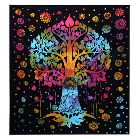 Jednolôžková Bavlnená Prikrývka na Posteľ - Bodhi Strom