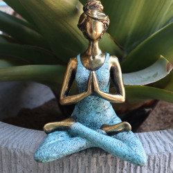 Joga Lady Figúrka - Bronzovo - Tyrkysová 24 cm