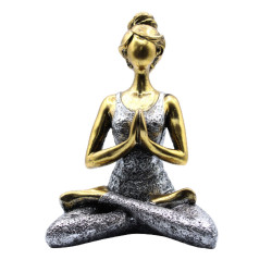 Joga Lady Figúrka - Bronzovo - Strieborná 24 cm