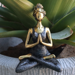 Joga Lady Figúrka - Bronzovo - Strieborná 24 cm