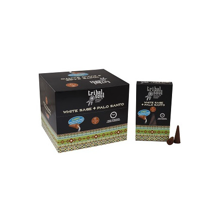 12x Tribal Vonné Kužele - Biela Šalvia + Palo Santo