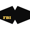 3x Ochranné Rúška na Tvár- FBI (Dospelý)