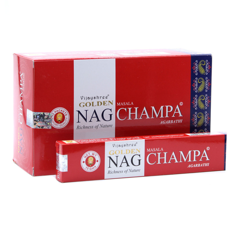 12x 15g Vonné Tyčinky Golden Nag - Champa