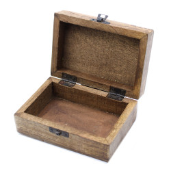 2x Drevené Krabičky - Biela Vymývaná - Slovanský Vzor -Veľké