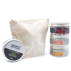 6x Prírodné Bavlnené Toaletné Tašky 10 oz - 18x20x10 cm