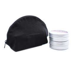 12x Čierne Bavlnené Toaletné Tašky 10 oz - 18x10x7 cm