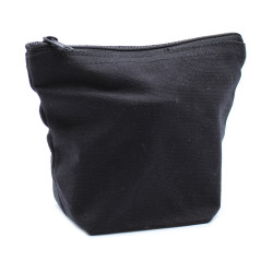 12x Čierne Bavlnené Toaletné Tašky 10 oz - 12x14x7 cm
