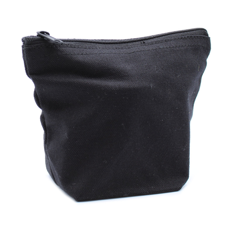 12x Čierne Bavlnené Toaletné Tašky 10 oz - 12x14x7 cm