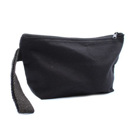 6x Čierne Bavlnené Toaletné Tašky 10 oz - Do Ruky 22x12x7 cm
