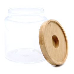 Sklenená Dóza s Bambusovým Uzáverom - 10cm