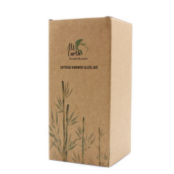 Sklenená Dóza s Bambusovým Uzáverom - 15cm