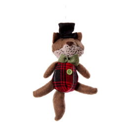 2x Závesná dekorácia líška - červená