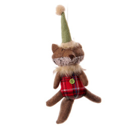 2x Závesná dekorácia líška - červená