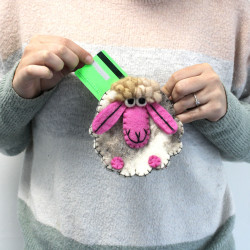 3x Prírodné Plstené Vrecko na Zips (rôzne) - Šťastná Ovečka