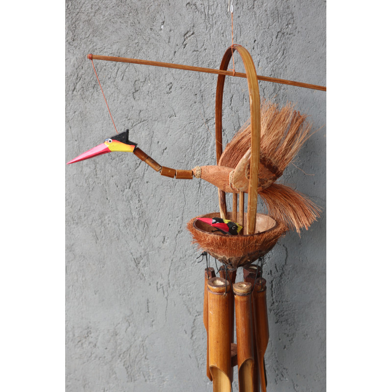 Bambusová Zvonkohra - bez Povrchovej Úpravy - Matka a Mláďatá