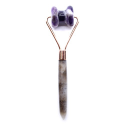 Valček na Čeľusť Tváre zo Vzácnych Kameňov - Amethyst