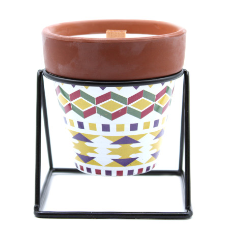 Aromaterapeutické Sójové Sviečky s Drevený Knôtom - Pelargónia