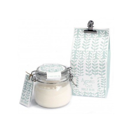 Sviečky v Sklenom Pohári s Klipsou - Dolly Blue