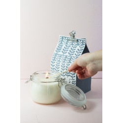 Sviečky v Sklenom Pohári s Klipsou - Káva a Vlašský Orech