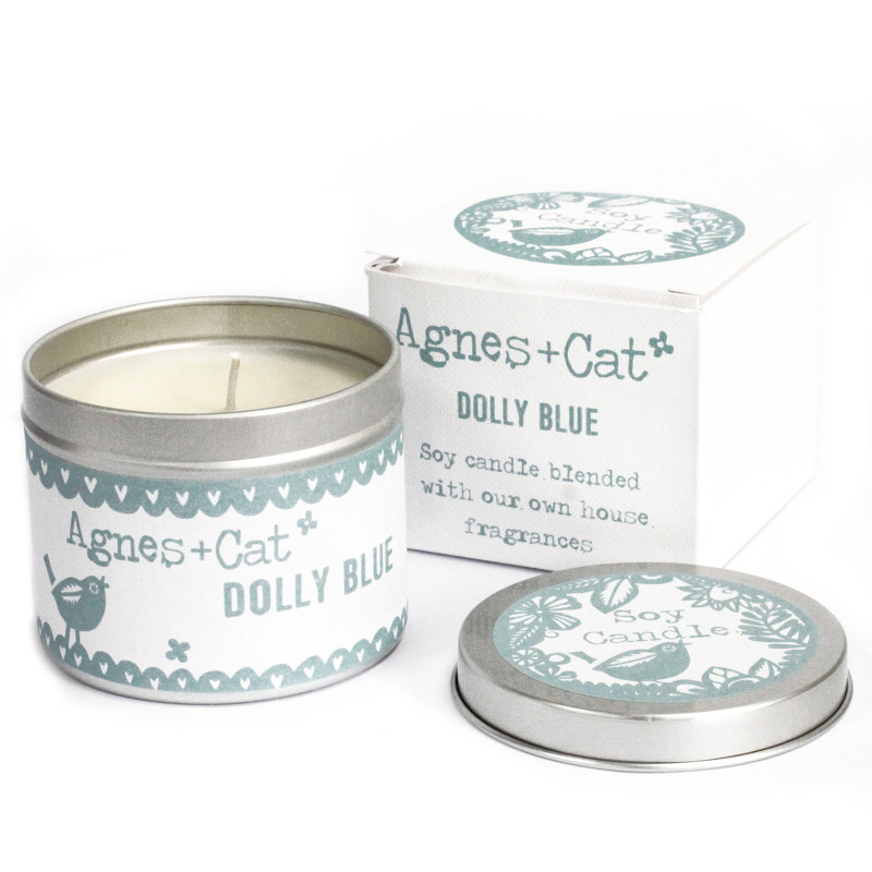 Sójová Sviečka v Plechovke - Dolly Blue