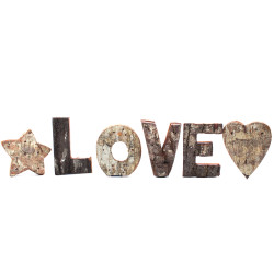 480x Rustikálne Písmená z Drevenej Kôry - Display Box & Štartér 40 x 1