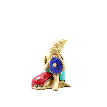 Mosadzná Figúrka Budhu - Myslenie - 6.5 cm