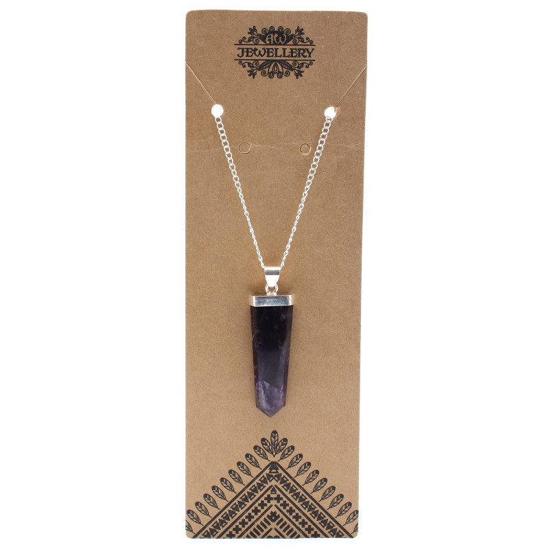 Prívesky z Drahých Kameňov - Amethyst - Plochý