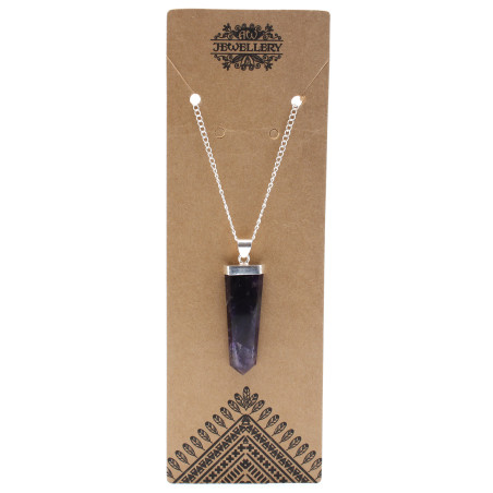 Prívesky z Drahých Kameňov - Amethyst - Plochý
