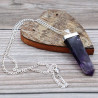 Prívesky z Drahých Kameňov - Amethyst - Plochý