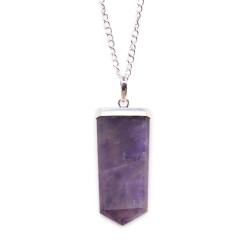 Prívesky z Drahých Kameňov - Amethyst - Plochý