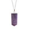 Prívesky z Drahých Kameňov - Amethyst - Plochý