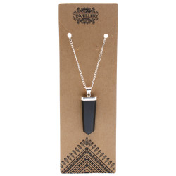 Prívesky z Drahých Kameňov - Čierny Achát - Plochý