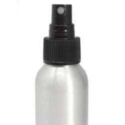 8x 100 ml Hliníková Fľaška s Čiernym Rozprašovačom