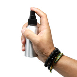 8x 100 ml Hliníková Fľaška s Čiernym Rozprašovačom