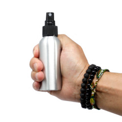 8x 100 ml Hliníková Fľaška s Čiernym Rozprašovačom