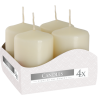 3x Sada 4 Sviečok Valec 40x60mm - Ivory