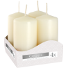 3x Sada 4 Sviečok Valec 40x80mm - Ivory