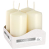 3x Sada 4 Sviečok Valec 40x80mm - Ivory